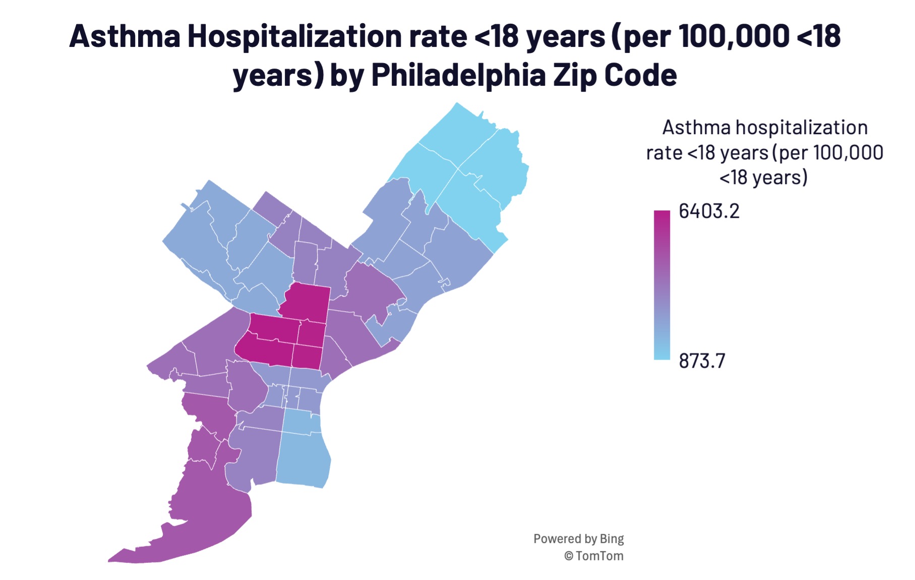 childhood asthma hospitalizations in philadelphia